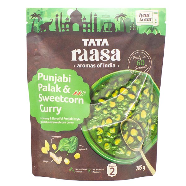 Tata Raasa Punjabi Palak & Sweetcorn Curry 285g @SaveCo Online Ltd