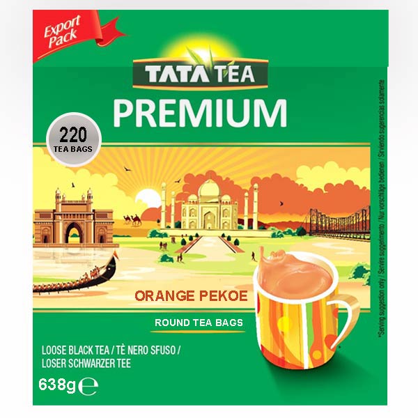 Tata Tea Premium 220 Tea Bags 638g @SaveCo Online Ltd