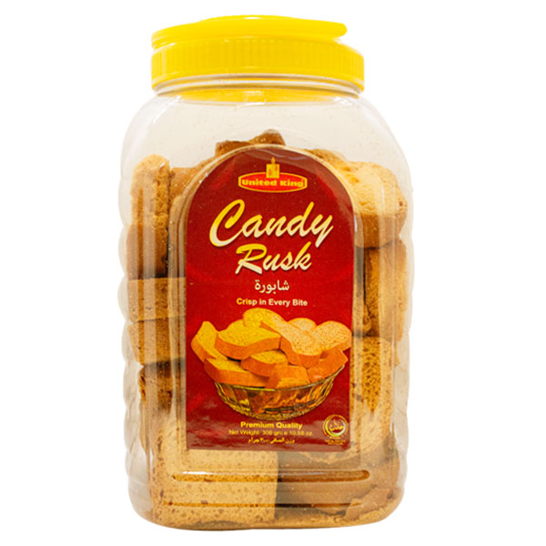 United King Candy Rusk Jar 300g @SaveCo Online Ltd