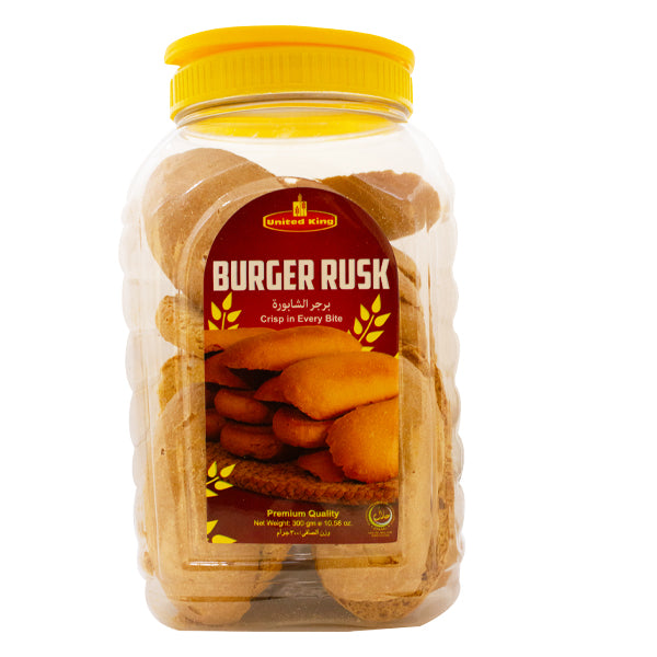 United King Burger Rusk Jar 300g @SaveCo Online Ltd