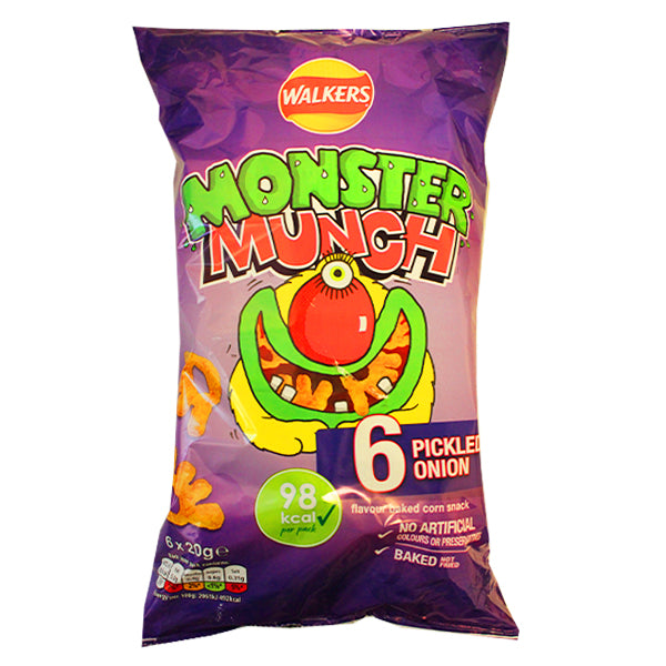 Walker Monster Munch Pickled Onion 6pk @SaveCo Online Ltd