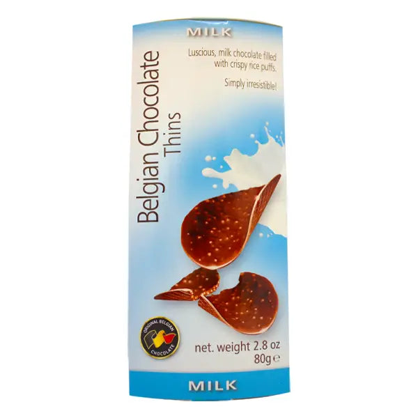 Belgian Chocolate Thins Milk 80g @SaveCo Online Ltd