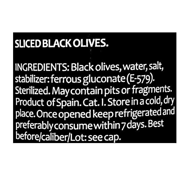 Larissa Sliced Black Olives 935g @SaveCo Online Ltd