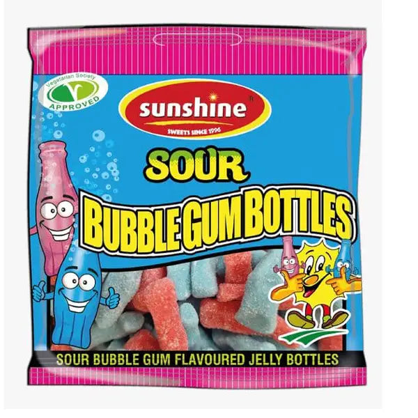 Sunshine Sour Bubble Gum Bottles Share Bag 120g @SaveCo Online Ltd