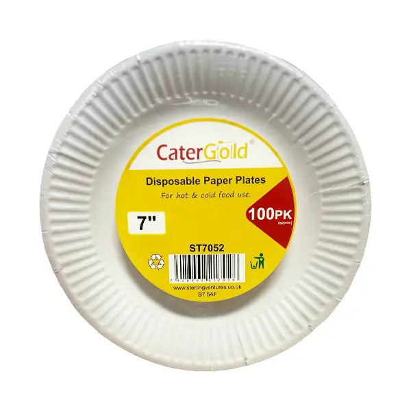 Cater Gold 7" disposable foam plates - 100pcs - SaveCo Cash & Carry