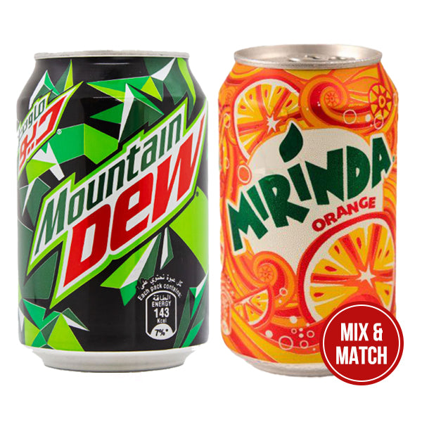 Mountain Dew / Mirinda Orange 300ml Mix & Match @SaveCo Online Ltd