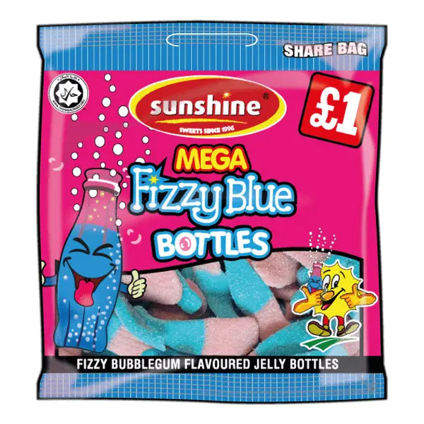 Sunshine Mega Fizzy Blue Bottles 120g  @SaveCo Online Ltd