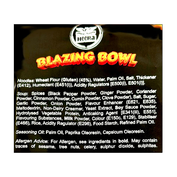 Heera Blazing Bowl InstantRamen Noodles Spicy Masala Flavour 4 Pk @SaveCo Online Ltd