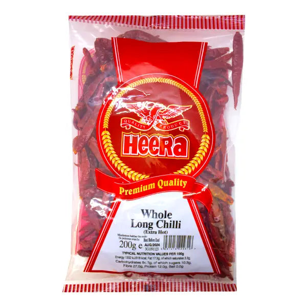 Heera Extra Hot Whole Long Chilli 200g  @SaveCo Online Ltd