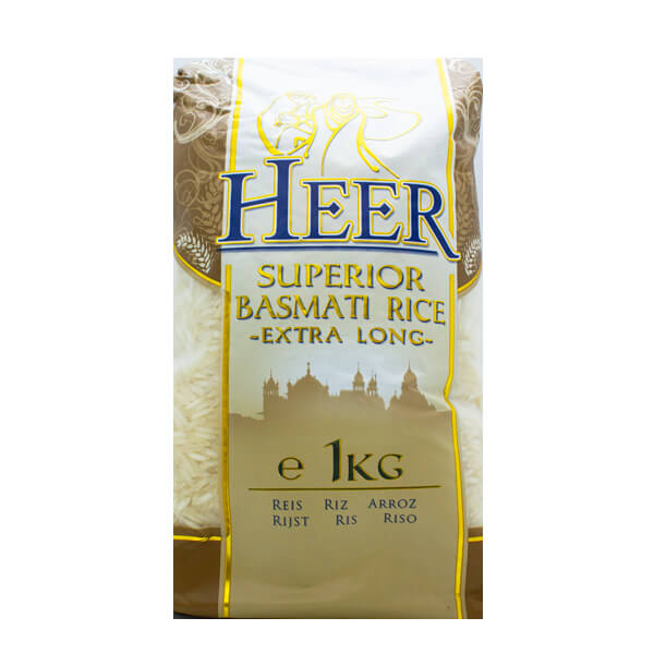 Heer Superior Basmati Rice Extra Long 1kg @SaveCo Online Ltd