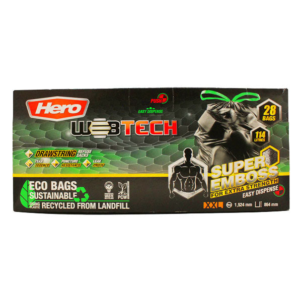 Hero Refuse Sacks 114L x 28 Bags @ SaveCo Online Ltd