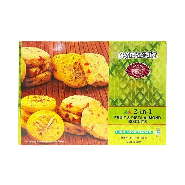 Karachi Bakery Fruit & Pista Almond Biscuit 400g @SaveCo Online Ltd