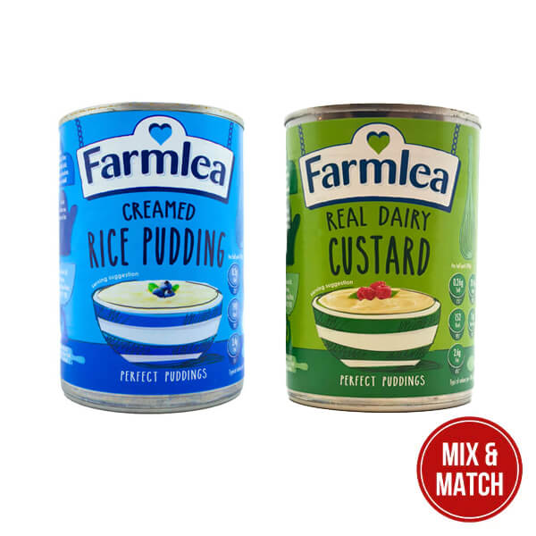 Farmlea Rice Pudding/Custard Mix&Match OFFER 2 For £2