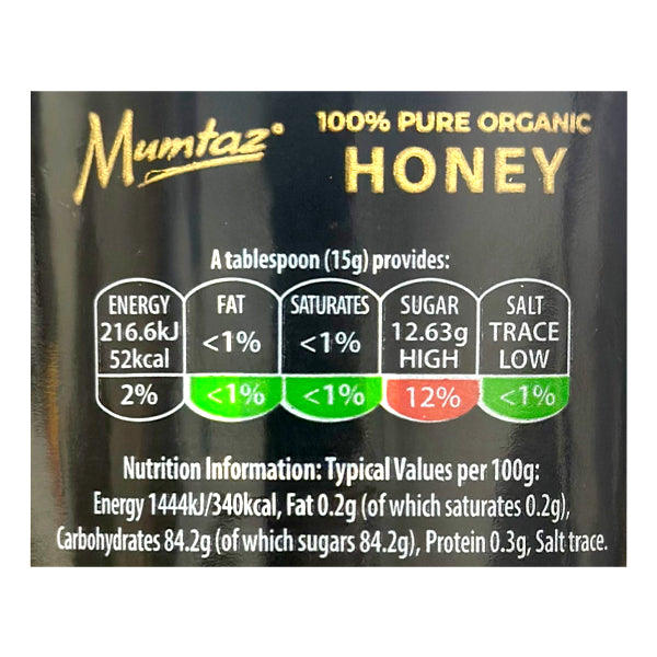 Mumtaz Organic Honey 340g @SaveCo Online Ltd