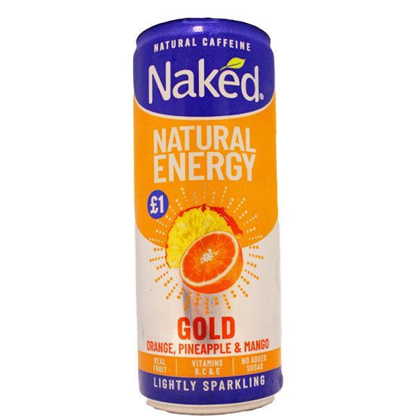 Naked Natural Energy Gold Drink 250ml @SaveCo Online Ltd
