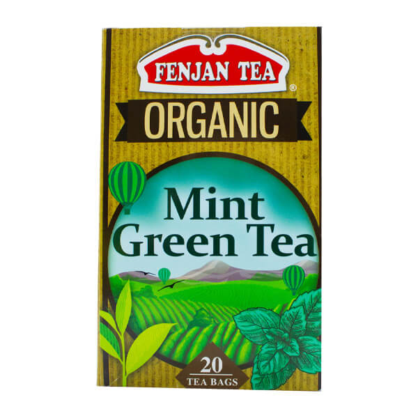 Fenjan Organic Mint Green Tea 20 Tea Bags @SaveCo Online Ltd