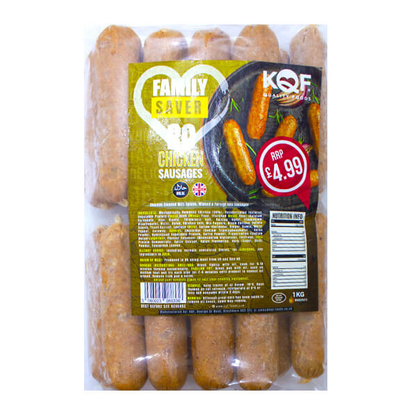 KQF 20 Chicken Sausages 1Kg @SaveCo Online Ltd