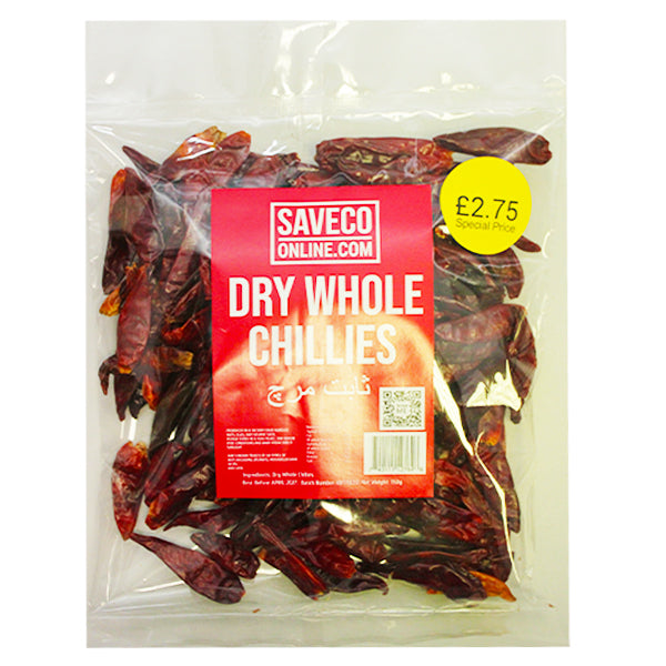 SaveCo Dry Whole Chillies 150g @SaveCo Online Ltd