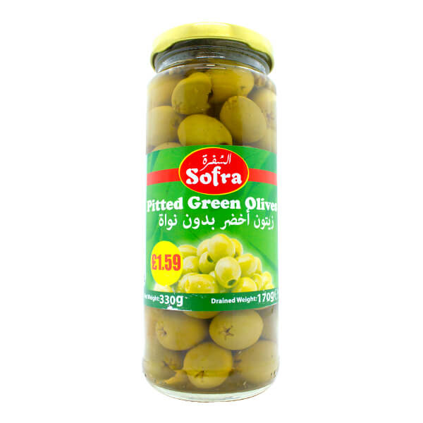 Sofra Pitted Green Olives 330g @SaveCo Online Ltd