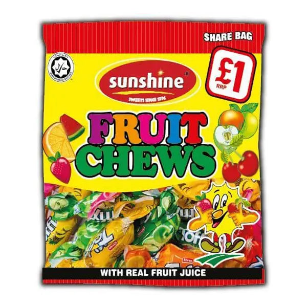 Sunshine Fruit Chews Share Bag 100g  @SaveCo Online Ltd