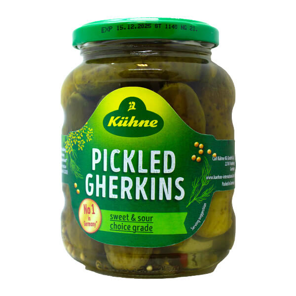 Kuhne Pickled Gherkins Sweet&Sour 330g @SaveCo Online Ltd