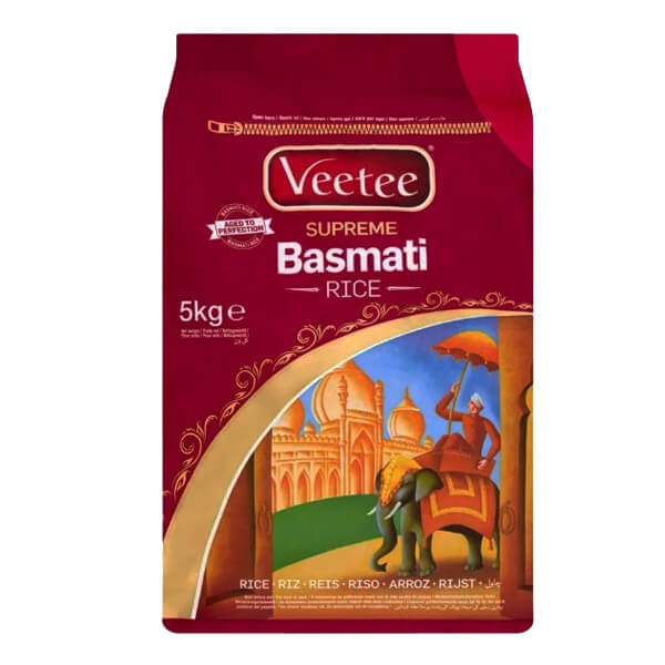 Veetee Supreme Basmati Rice 5kg | Indian Supermarket Online | SaveCo ...