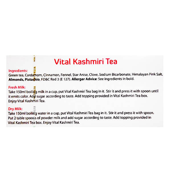 Vital Kashmiri Tea 25 Tea Bags @SaveCo Online Ltd