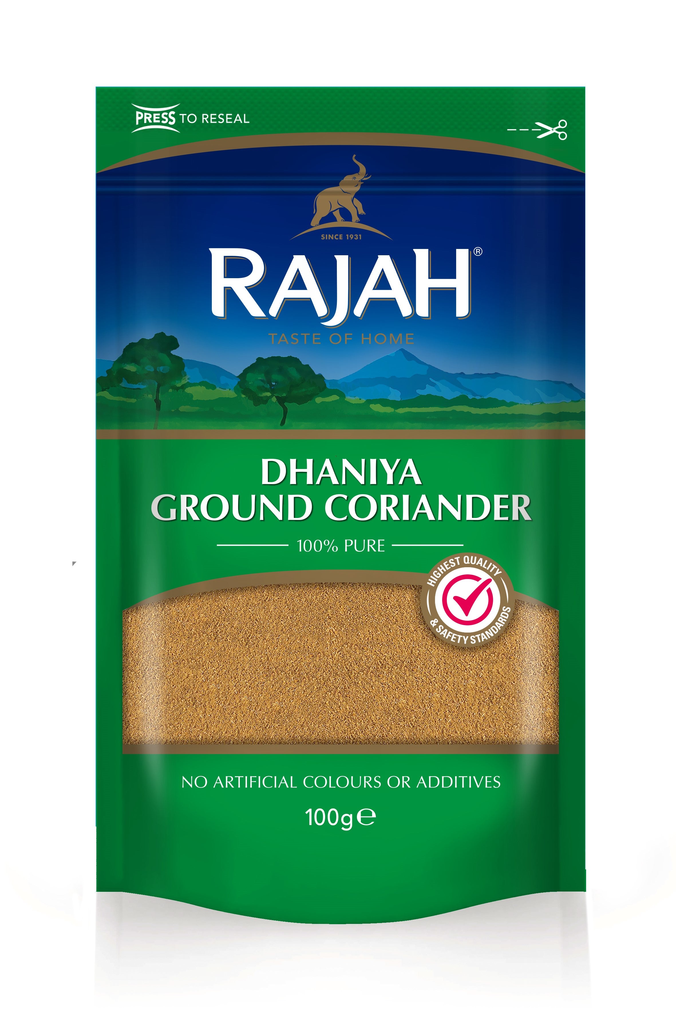 Rajah Ground Coriander (Dhaniya)-100g - SaveCo Cash & Carry