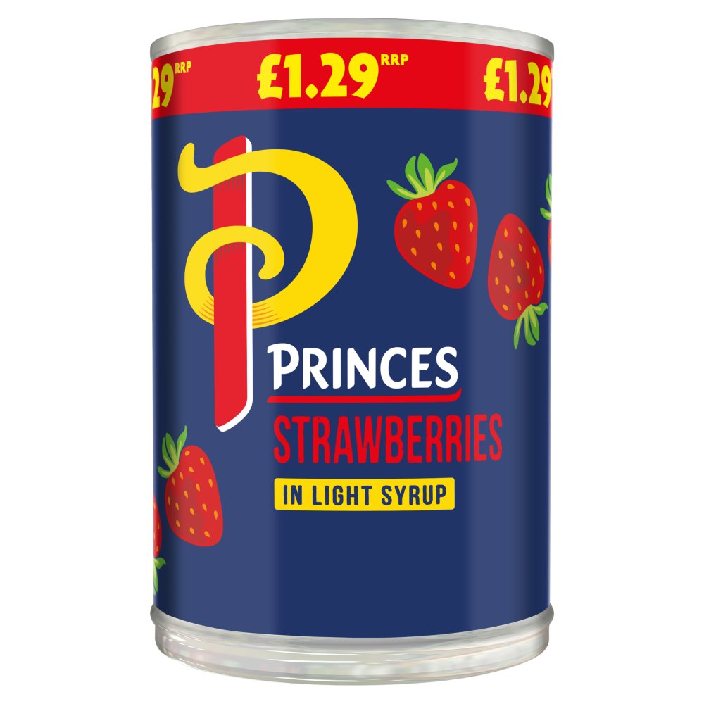 Princes Strawberries In Light Syrup 410g @SaveCo Online Ltd