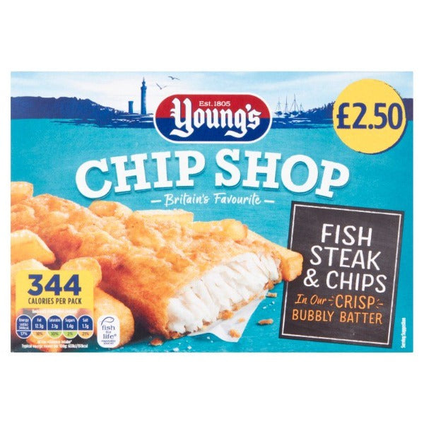 Young's Chip Shop Fish Steak Chips