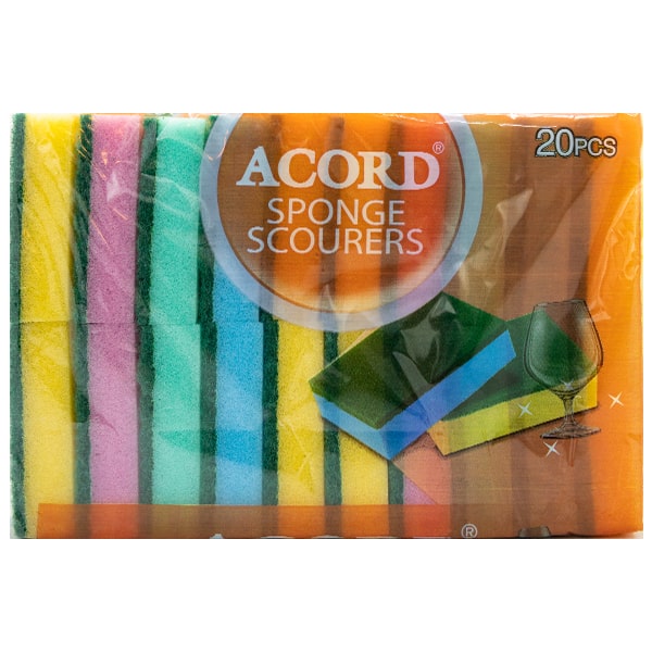 Acord Sponge Scourers 20 Pcs @ SaveCo Online Ltd