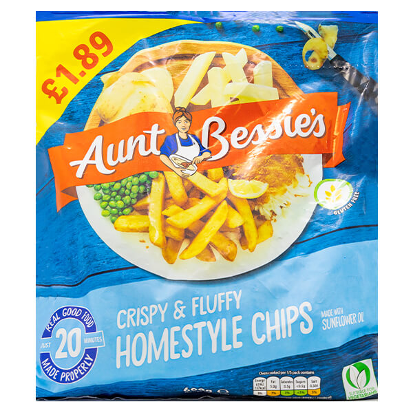 Aunt Bessie's Crispy & Fluffy Homestyle Chips 600g @ SaveCo Online Ltd