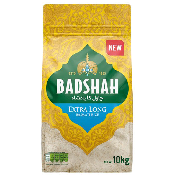 Badshah Extra Long Basmati Rice 10kg @SaveCo Online Ltd