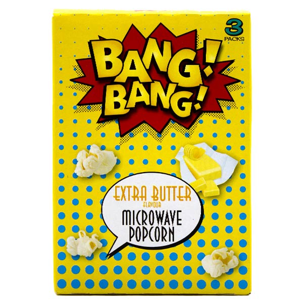 Bang Bang Extra Butter Popcorn 3x85g @ SaveCo Online Ltd