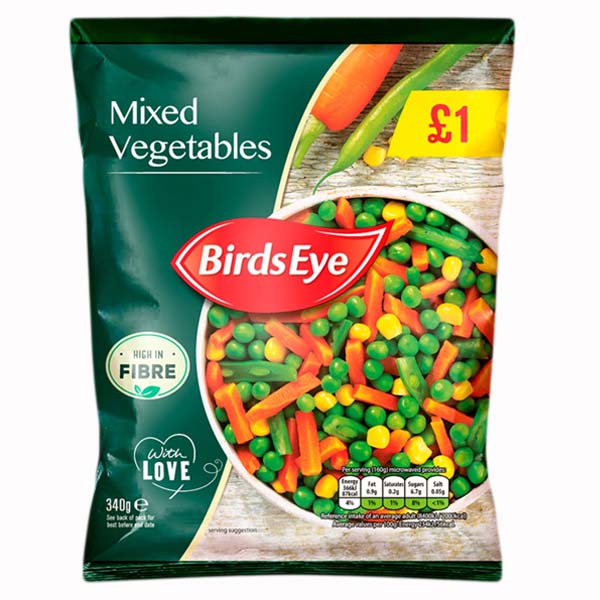 Birds Eye Mixed Vegetables 340g @SaveCo Online Ltd