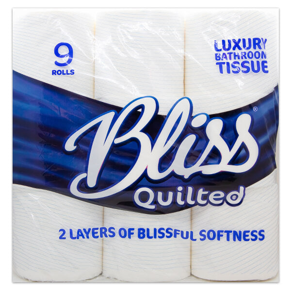 Bliss Quilted Luxury Toilet Rolls 9 Rolls @SaveCo Online Ltd