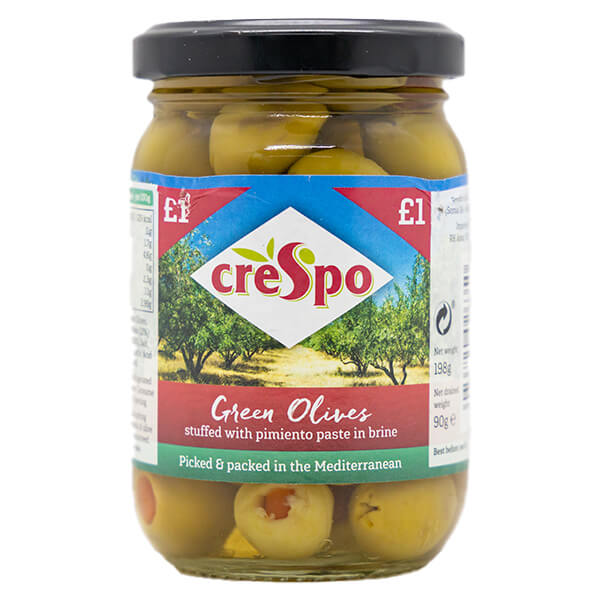 Crespo Green Olives Stuffed With Pimiento Paste @ SaveCo Online Ltd