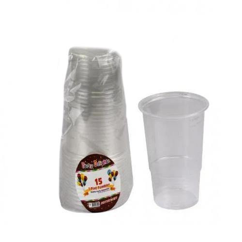 1 Pint Plastic Drinking Tumbler- 15pk @SaveCo Online Ltd