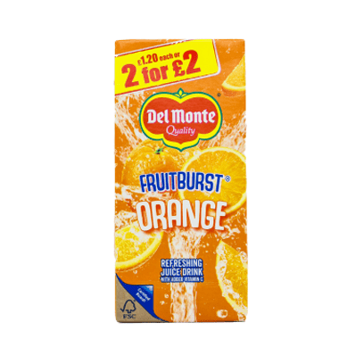 Del Monte Fruitburst Juice Range (1L) Orange @SaveCo Online Ltd