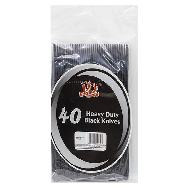 Dina Disposable 40 Heavy Duty Black Knives @ SaveCo Online Ltd