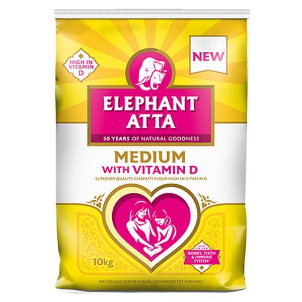 Elephant Atta Medium With Vitamin D - 10kg SaveCo Online Ltd
