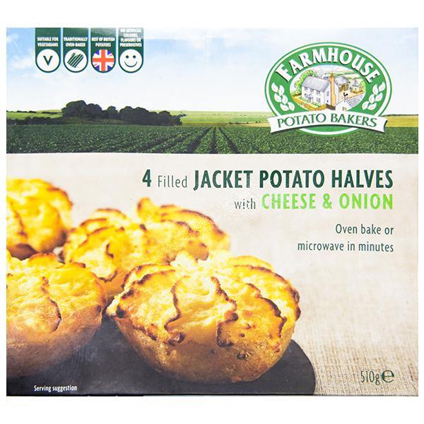 Farmhouse 4 Cheese & Onion Jacket Potato Halves @ SaveCo Online Ltd
