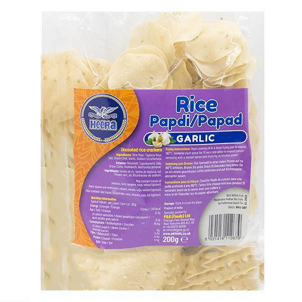 Heera Rice Papad Garlic 200g @ SaveCo Online Ltd