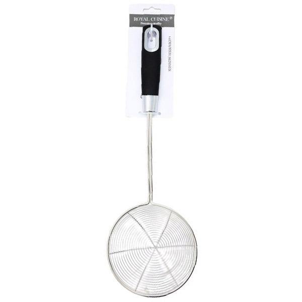 Royal Cuisine stainless steel skimmer with silicone handle - 14cm SaveCo Online Ltd