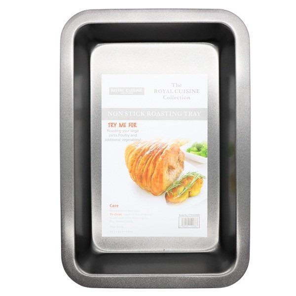 Royal Cuisine oblong non-stick roasting tray- 31.5x21.5x4.5cm SaveCo Online Ltd