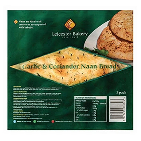 Leicester Bakery Garlic & Coriander Naan Bread @SaveCo Online Ltd