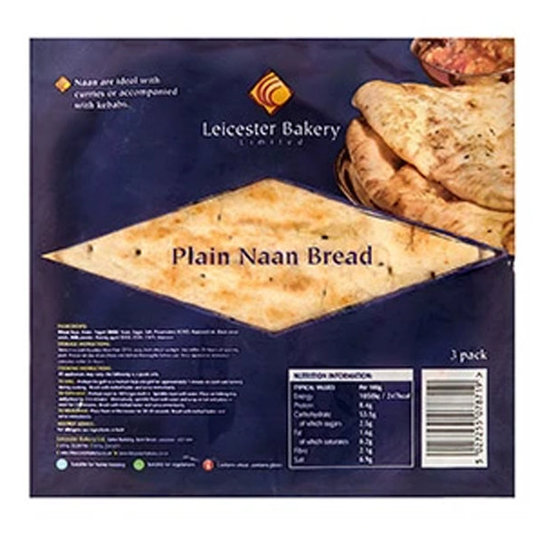 Leicester Bakery Plain Naan Bread @SaveCo Online Ltd