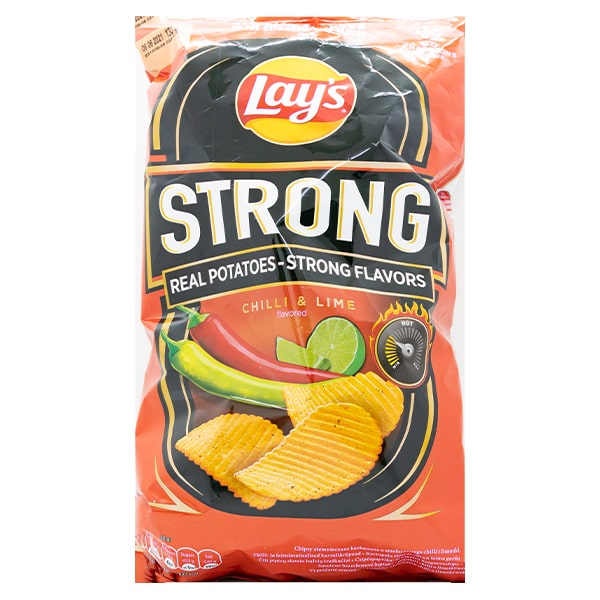 Lays Strong Chilli & Lime Chips 130g @ Saveco Online Ltd
