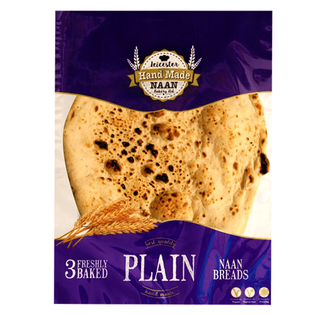 Leicester Bakery Handmade Naan Plain @SaveCo Online Ltd