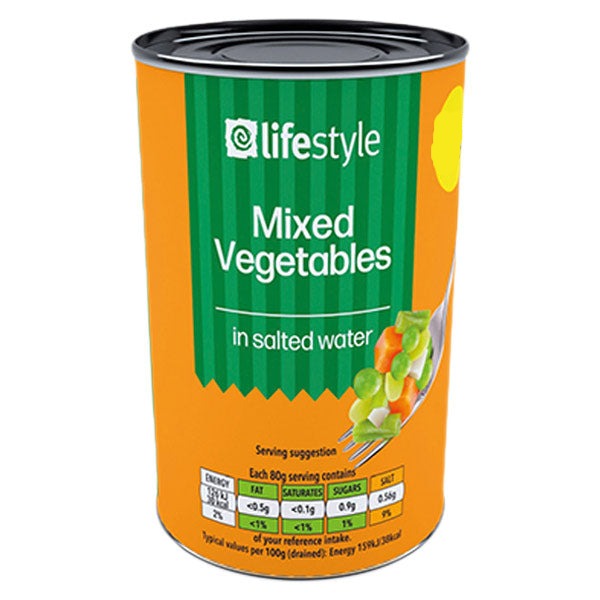 Lifestyle Mixed Vegetable 400g @SaveCo Online Ltd